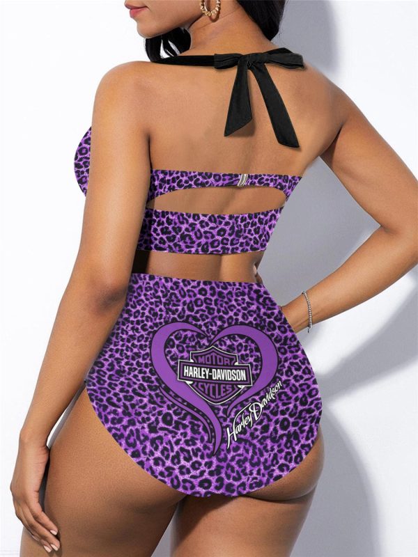 Harley Davidson Sexy Print Bikini Swimsuit VD228 - Image 2