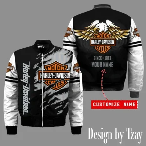 Harley Davidson Men Premium Thick and Puffy  Bomber Jacket VDBBT013