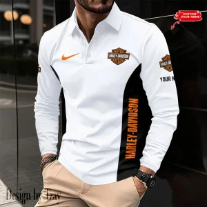 Harley Davidson Long Sleeve Polo Shirt VDLSPS007