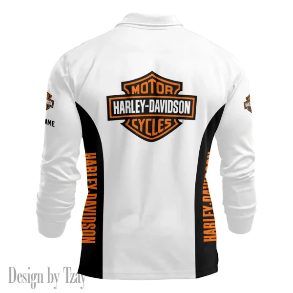 Harley Davidson Long Sleeve Polo Shirt VDLSPS007 - Image 3