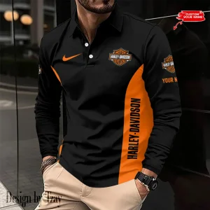 Harley Davidson Long Sleeve Polo Shirt VDLSPS009