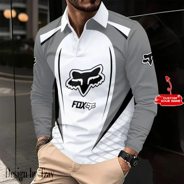 Fox Racing Long Sleeve Button Polo Shirt VDLSPS035