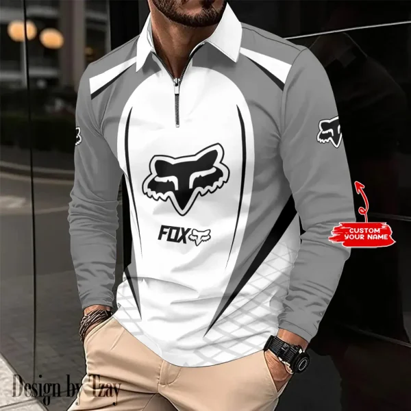 Fox Racing Long Sleeve Button Polo Shirt VDLSPS035 - Image 2
