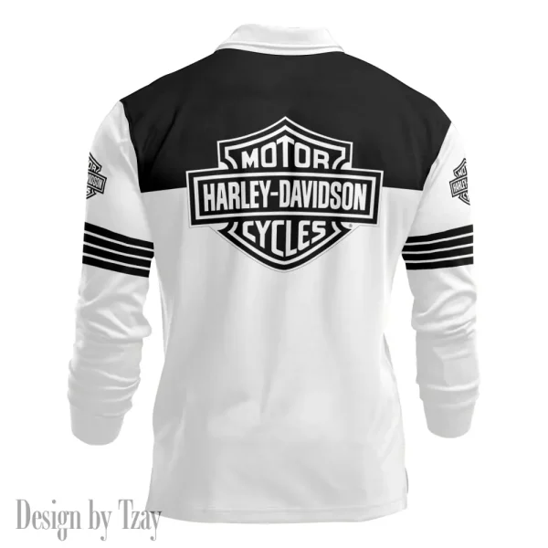 Harley Davidson Long Sleeve Button Polo Shirt VDLSPS016 - Image 3