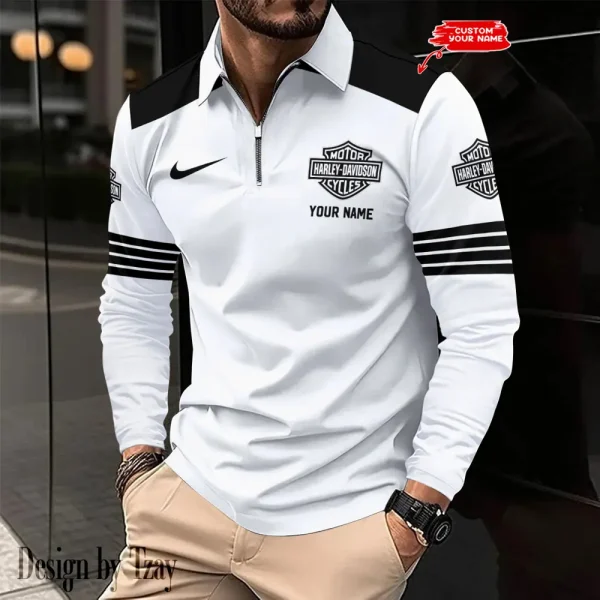 Harley Davidson Long Sleeve Button Polo Shirt VDLSPS016 - Image 2
