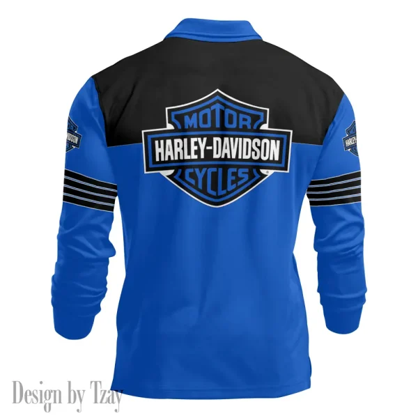 Harley Davidson Long Sleeve Button Polo Shirt VDLSPS017 - Image 3