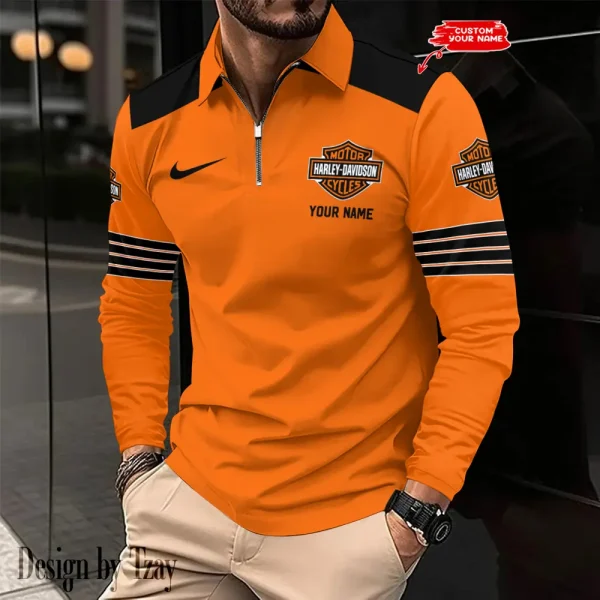 Harley Davidson Long Sleeve Button Polo Shirt VDLSPS018 - Image 2