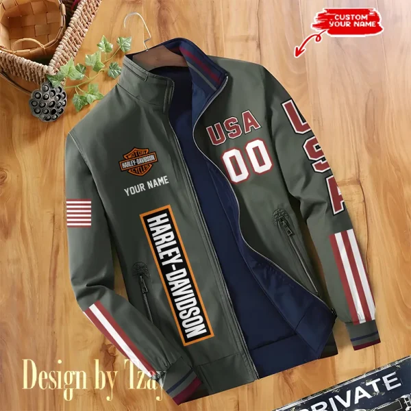 Harley Davidson Double Sided Baseball Bomber CBWDSJ020 - Image 2