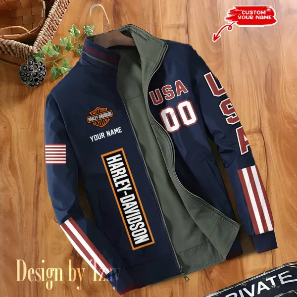 Harley Davidson Double Sided Baseball Bomber CBWDSJ020 - Image 3