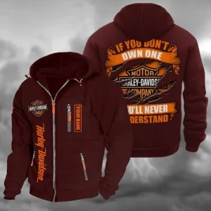 Harley Davidson Hooded Cardigan Zip Hoodie VD2DZH015