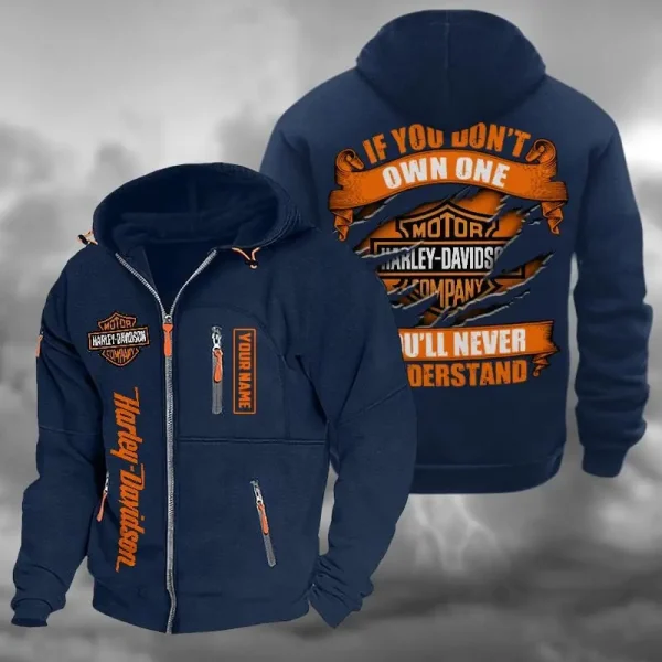 Harley Davidson Hooded Cardigan Zip Hoodie VD2DZH015 - Image 3