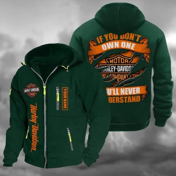 Harley Davidson Hooded Cardigan Zip Hoodie VD2DZH015 - Image 4