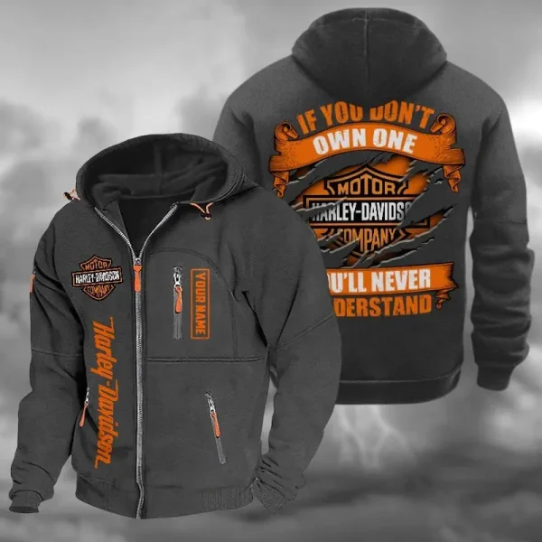 Harley Davidson Hooded Cardigan Zip Hoodie VD2DZH015 - Image 5
