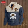 Harley Davidson Double Breasted Stand Collar Hoodies VDDBSH178