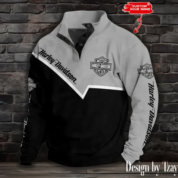 Harley Davidson Double Breasted Stand Collar Hoodies VDSPS139