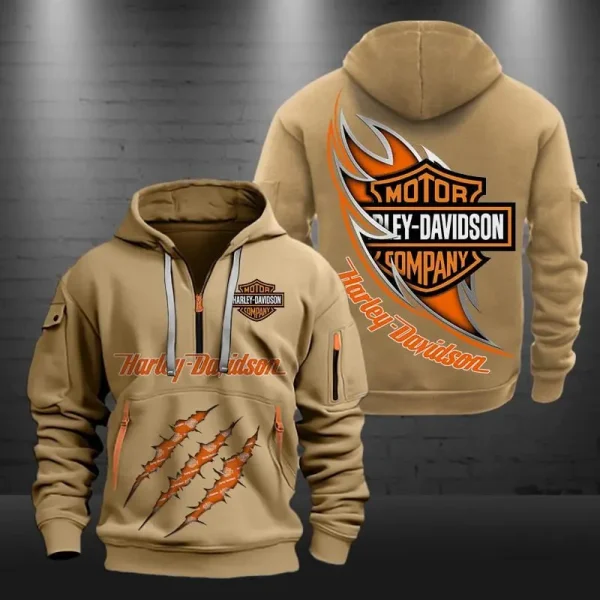 Harley Davidson Heavy Gold Hoodie VDHVH921
