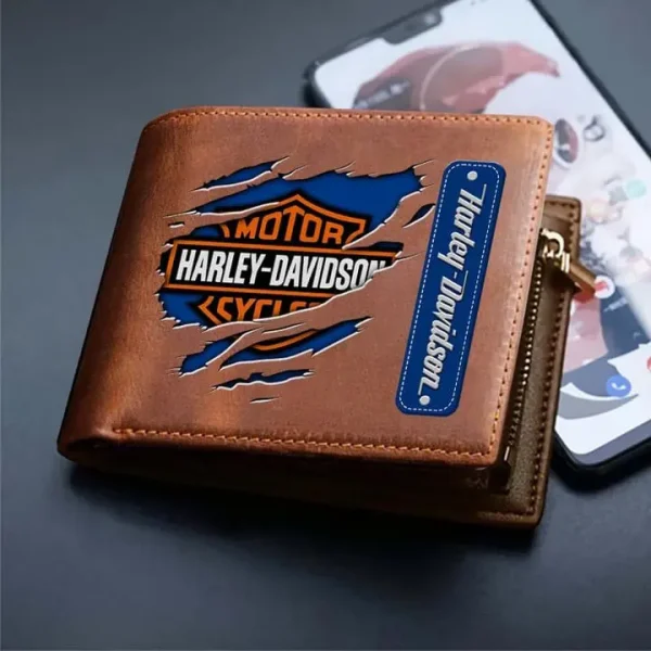 Harley-Davidson DMHD1290 2D Leather Wallet Multicolor - Image 2