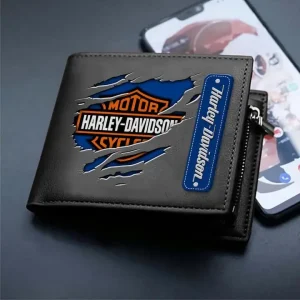 Harley-Davidson DMHD1290 2D Leather Wallet Multicolor