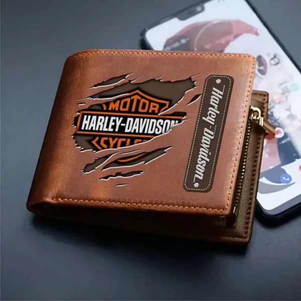 Harley-Davidson DMHD1290 2D Leather Wallet Multicolor - Image 2