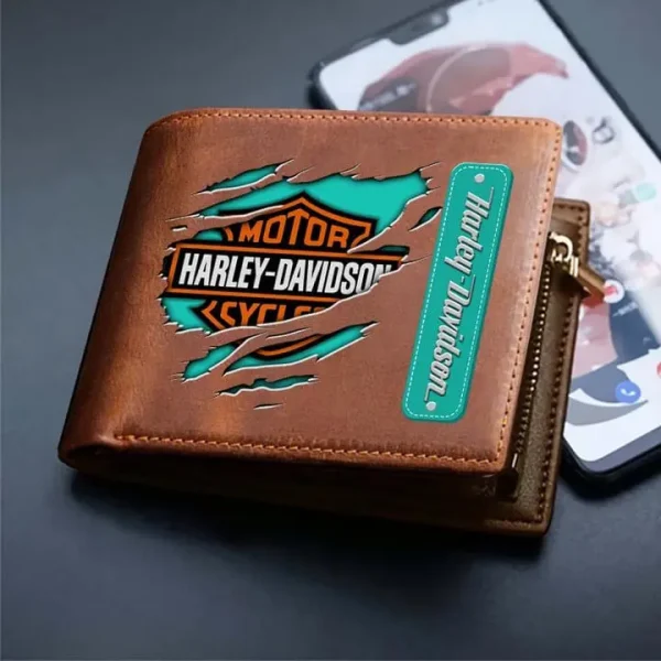 Harley-Davidson DMHD1290 2D Leather Wallet Multicolor - Image 2