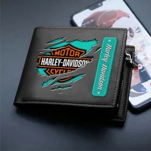Harley-Davidson DMHD1290 2D Leather Wallet Multicolor