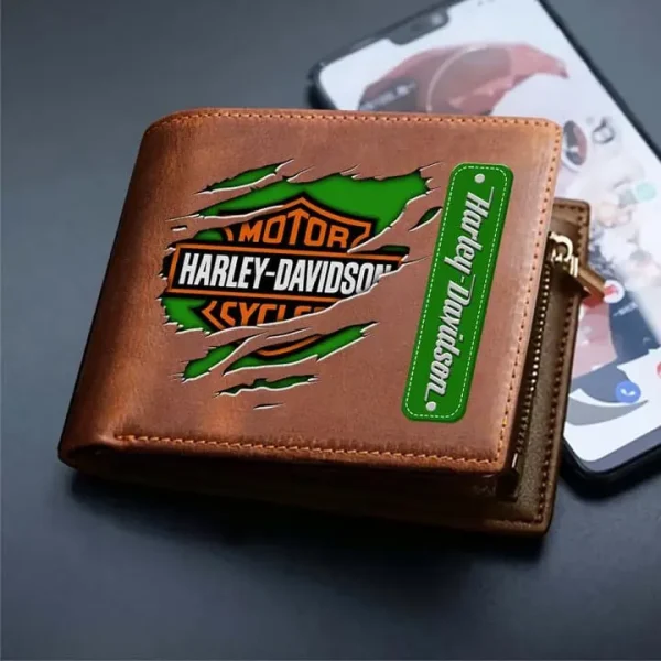 Harley-Davidson DMHD1290 2D Leather Wallet Multicolor - Image 2