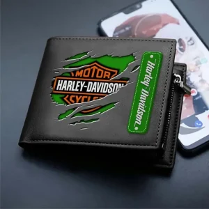 Harley-Davidson DMHD1290 2D Leather Wallet Multicolor