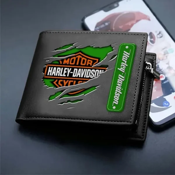 Harley-Davidson DMHD1290 2D Leather Wallet Multicolor