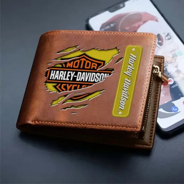 Harley-Davidson DMHD1290 2D Leather Wallet Multicolor - Image 2