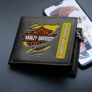 Harley-Davidson DMHD1290 2D Leather Wallet Multicolor