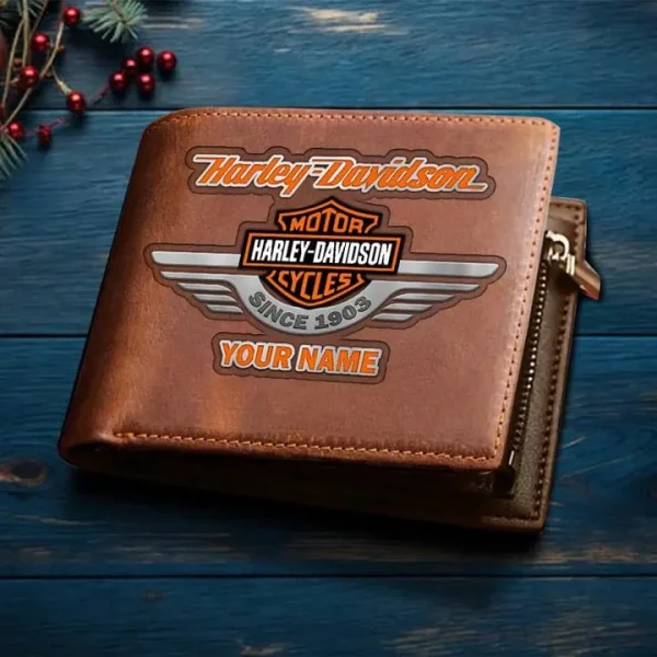 Harley-Davidson DMHD1646 2D Leather Wallet - Image 2