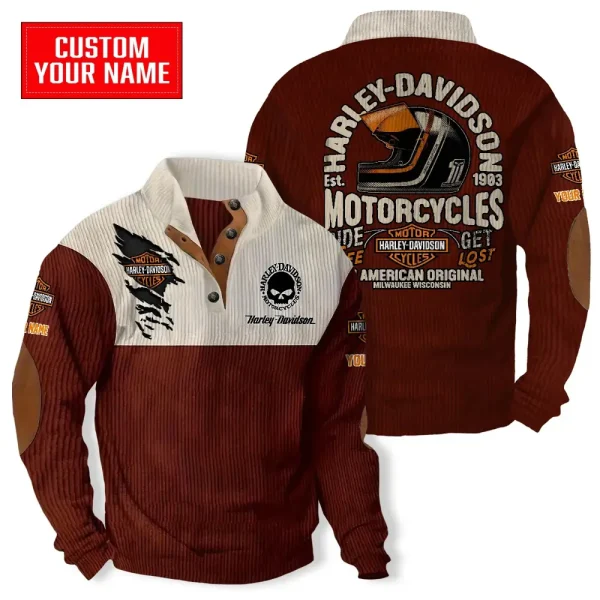 Harley Davidson Colorful Stand Collar Sweatshirt VDSPS152 - Image 2