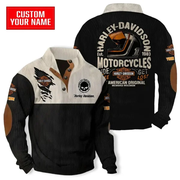 Harley Davidson Colorful Stand Collar Sweatshirt VDSPS152 - Image 5