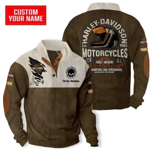 Harley Davidson Colorful Stand Collar Sweatshirt VDSPS153