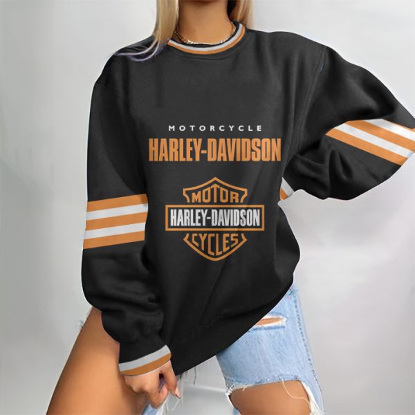 Harley Davidson Sweatshirt Round Neck 3D Style Printed VD22 - Image 2