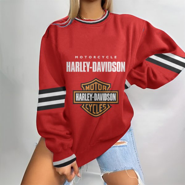 Harley Davidson Sweatshirt Round Neck 3D Style Printed VD22 - Image 3