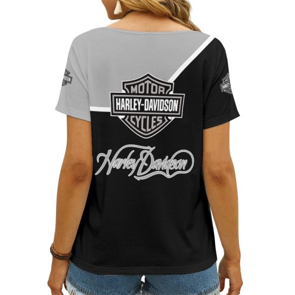 Harley Davidson Summer Women Fashion V-Basic Shirt Custom Design VDVTS785 - Image 10