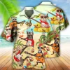 Guitar Music Animals With Flower Hawaiian Shirt Hoodifize