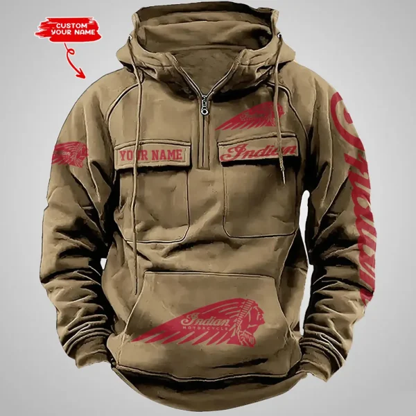 Indian Motorcycle Vintage Men Hoodie VDVMHD036 - Image 2