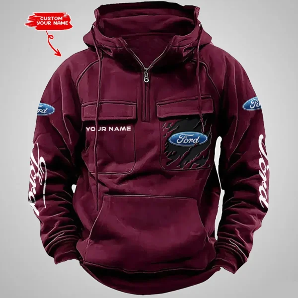 Ford Vintage Men Hoodie VDVMHD048 - Image 3