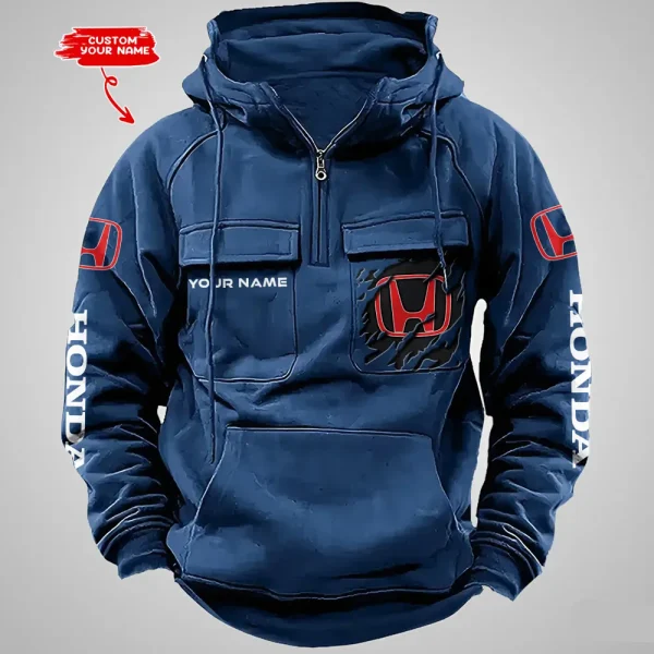 Honda Vintage Men Hoodie VDVMHD049 - Image 4