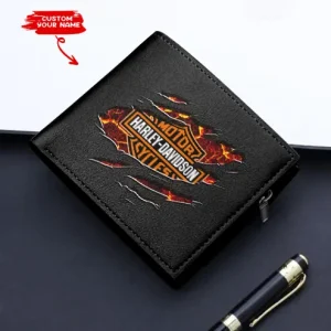 Harley-Davidson VDMLTW008 2D Leather Wallet Multicolor