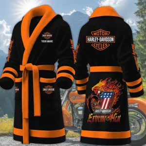 Harley Davidson Luxurious Comfort Meets Sporty Style Bathrobe