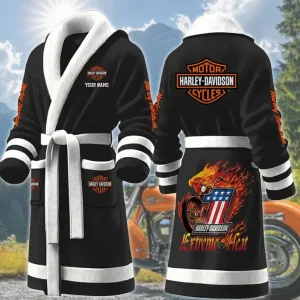 Harley Davidson Luxurious Comfort Meets Sporty Style Bathrobe