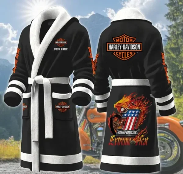 Harley Davidson Luxurious Comfort Meets Sporty Style Bathrobe