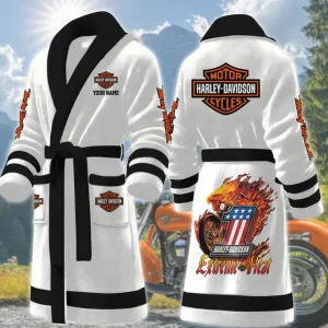 Harley Davidson Luxurious Comfort Meets Sporty Style Bathrobe