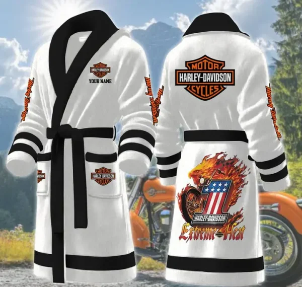 Harley Davidson Luxurious Comfort Meets Sporty Style Bathrobe