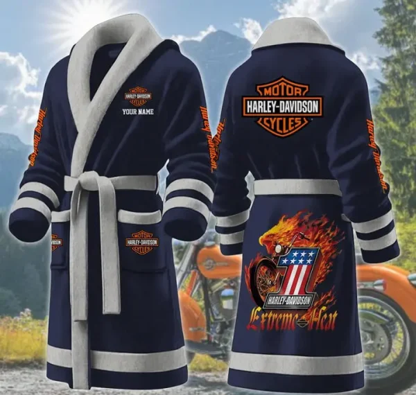 Harley Davidson Luxurious Comfort Meets Sporty Style Bathrobe