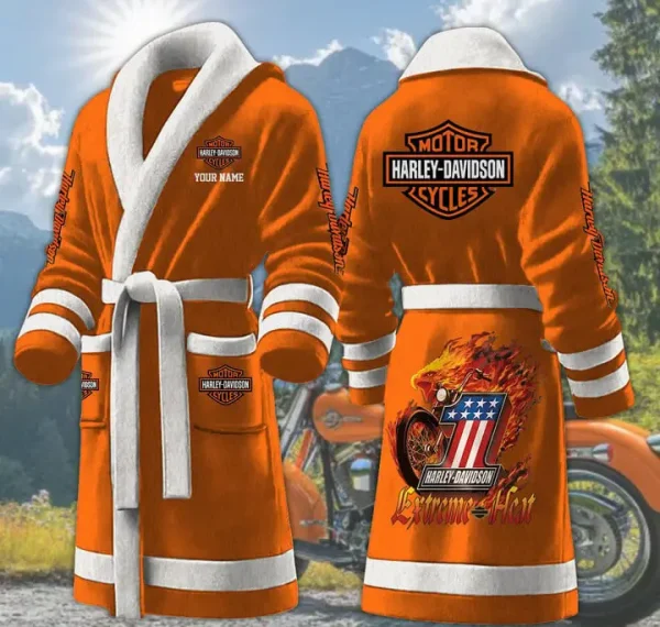 Harley Davidson Luxurious Comfort Meets Sporty Style Bathrobe