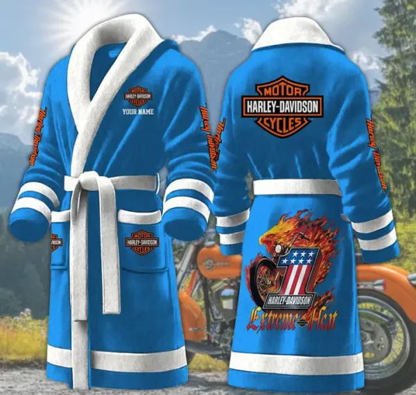 Harley Davidson Luxurious Comfort Meets Sporty Style Bathrobe